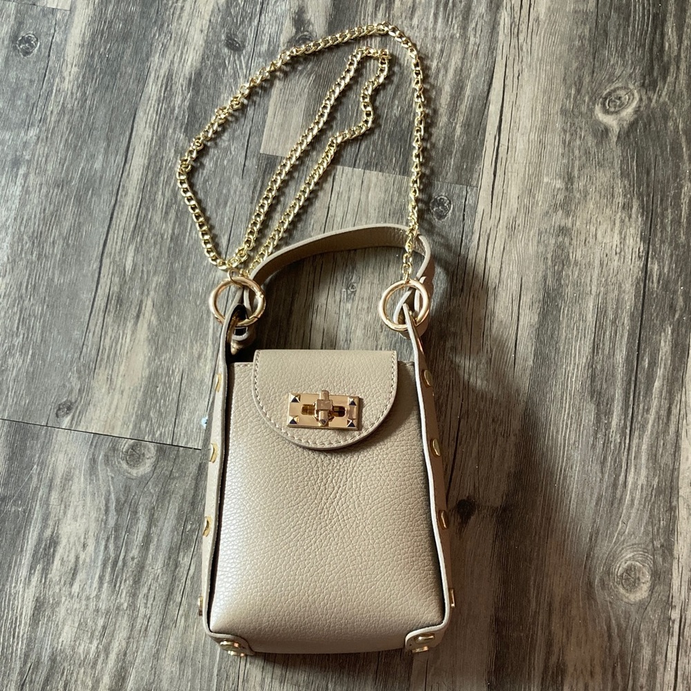 Anna Paola Made In Italy Leather Crossbody Mini Purse